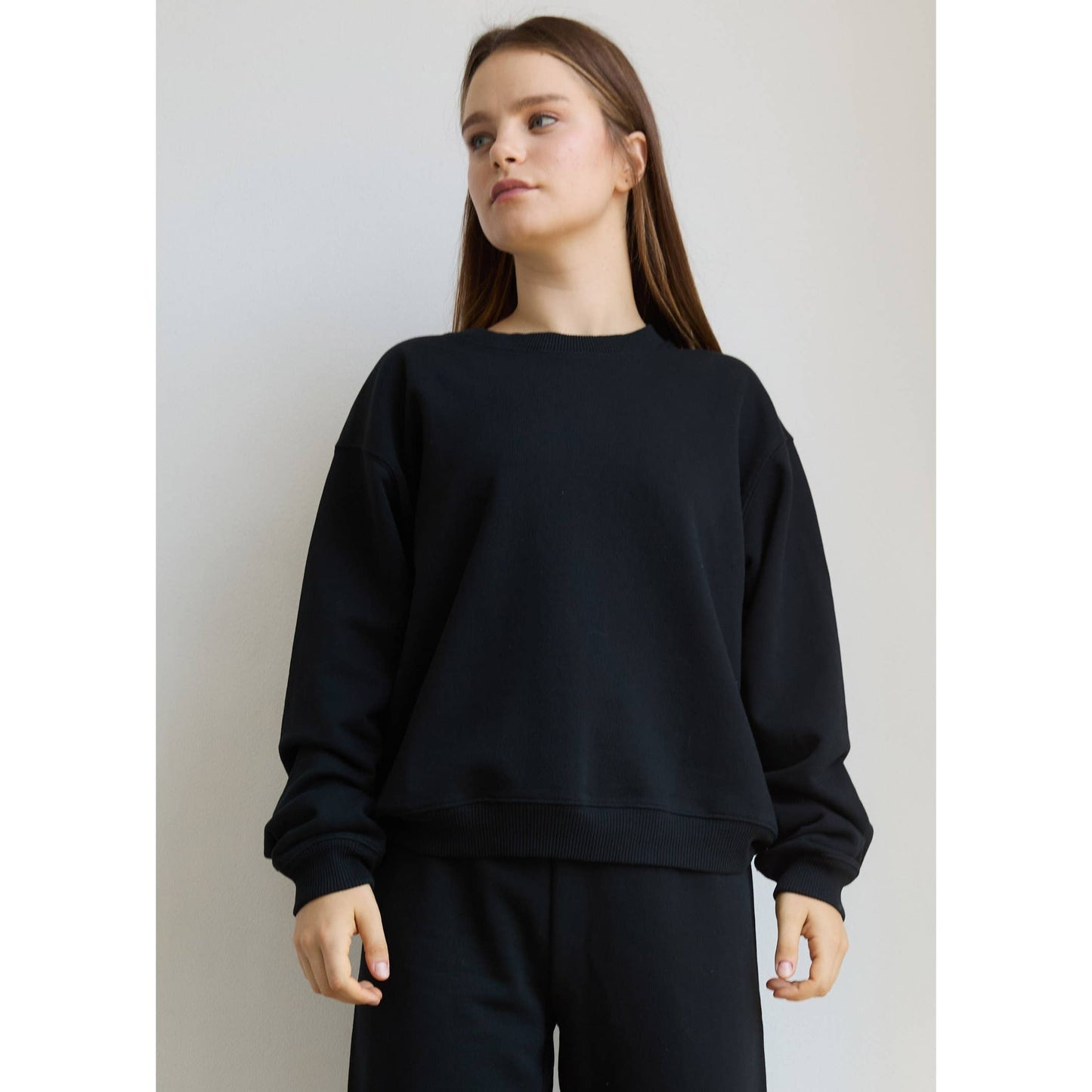 Oversized French Terry Boxy Sweatshirt
