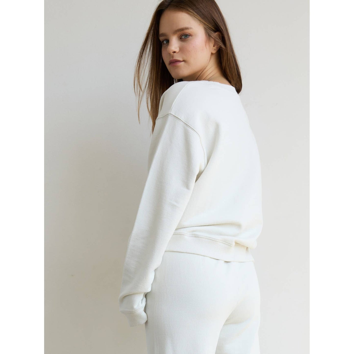 Oversized French Terry Boxy Sweatshirt