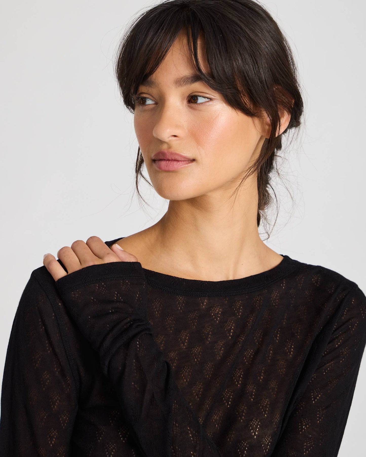 Fermi Silk Top - Stretch Limo Black