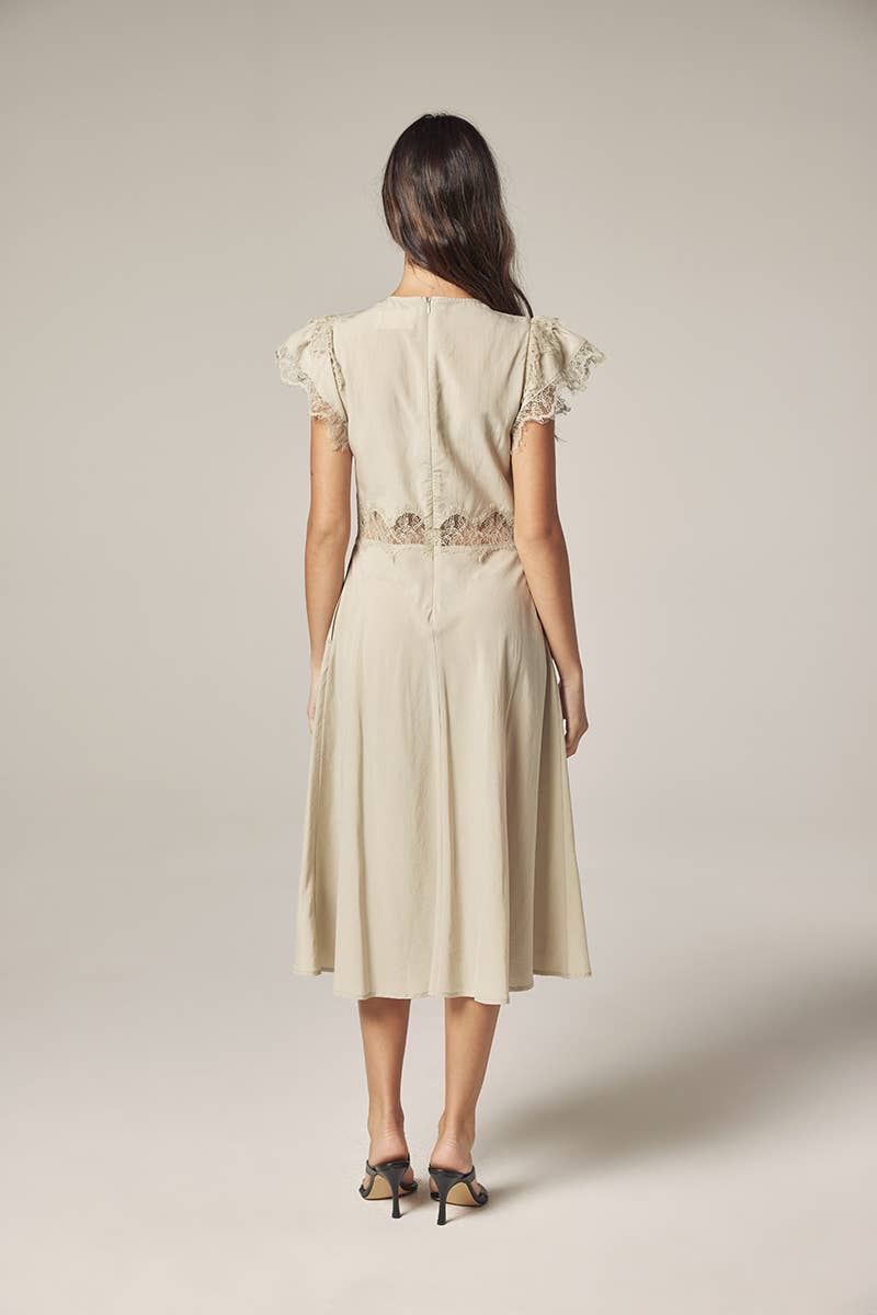 Laced bias dress