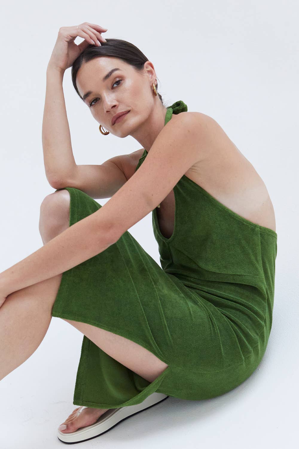 Jameson Halter-neck Terry Dress