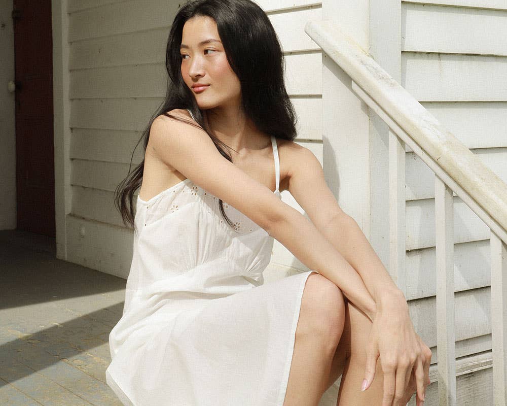 40s Inspired White Cotton Slip - Loumarin Slip