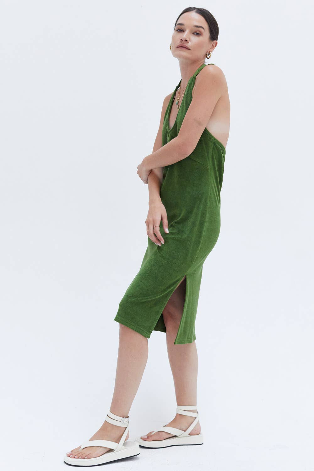 Jameson Halter-neck Terry Dress