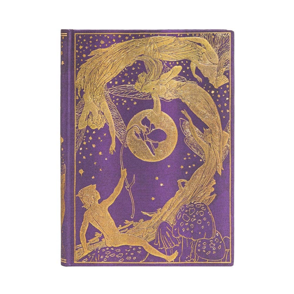 Paperblanks ~ Violet Fairy ~ Langâs Fairy Books ~ Hardcover ~ Midi ~ Lined ~ Elastic Band Closure ~ 144 Pg ~ 120 GSM