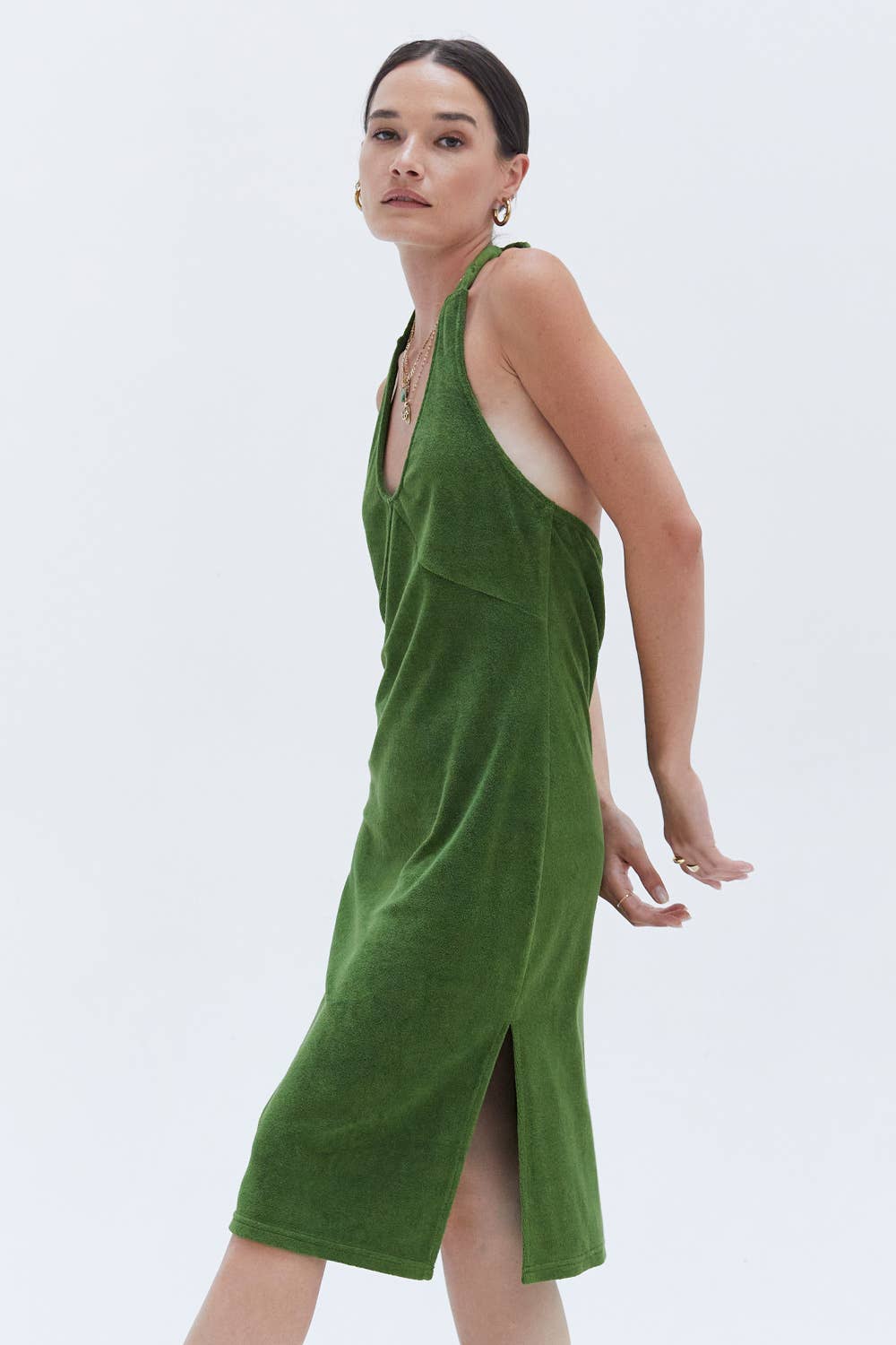 Jameson Halter-neck Terry Dress