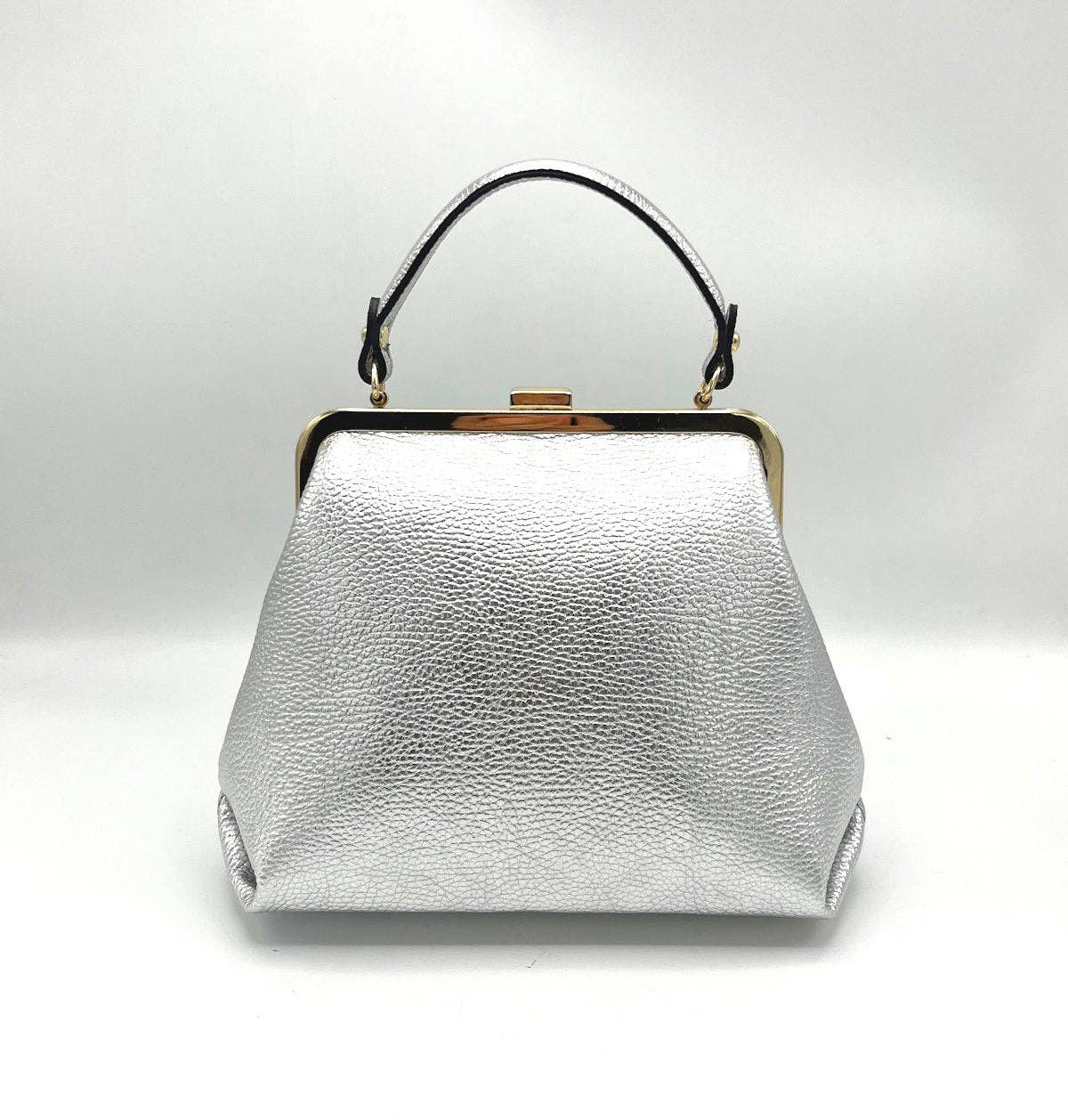 Genuine leather top handle bag, Made in Italy, art.