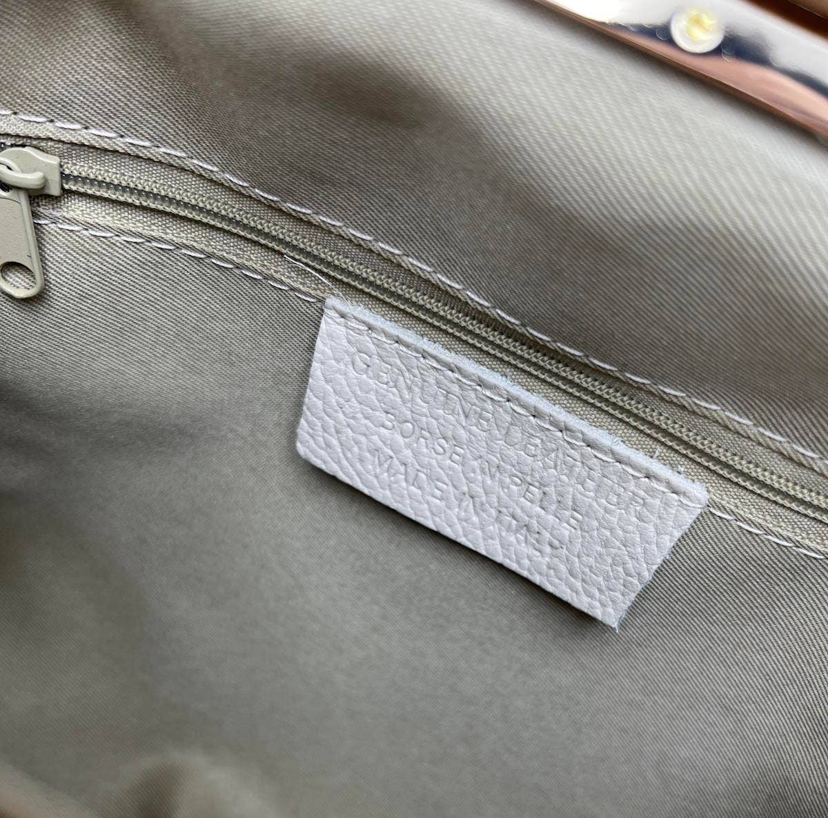 Genuine leather top handle bag, Made in Italy, art.