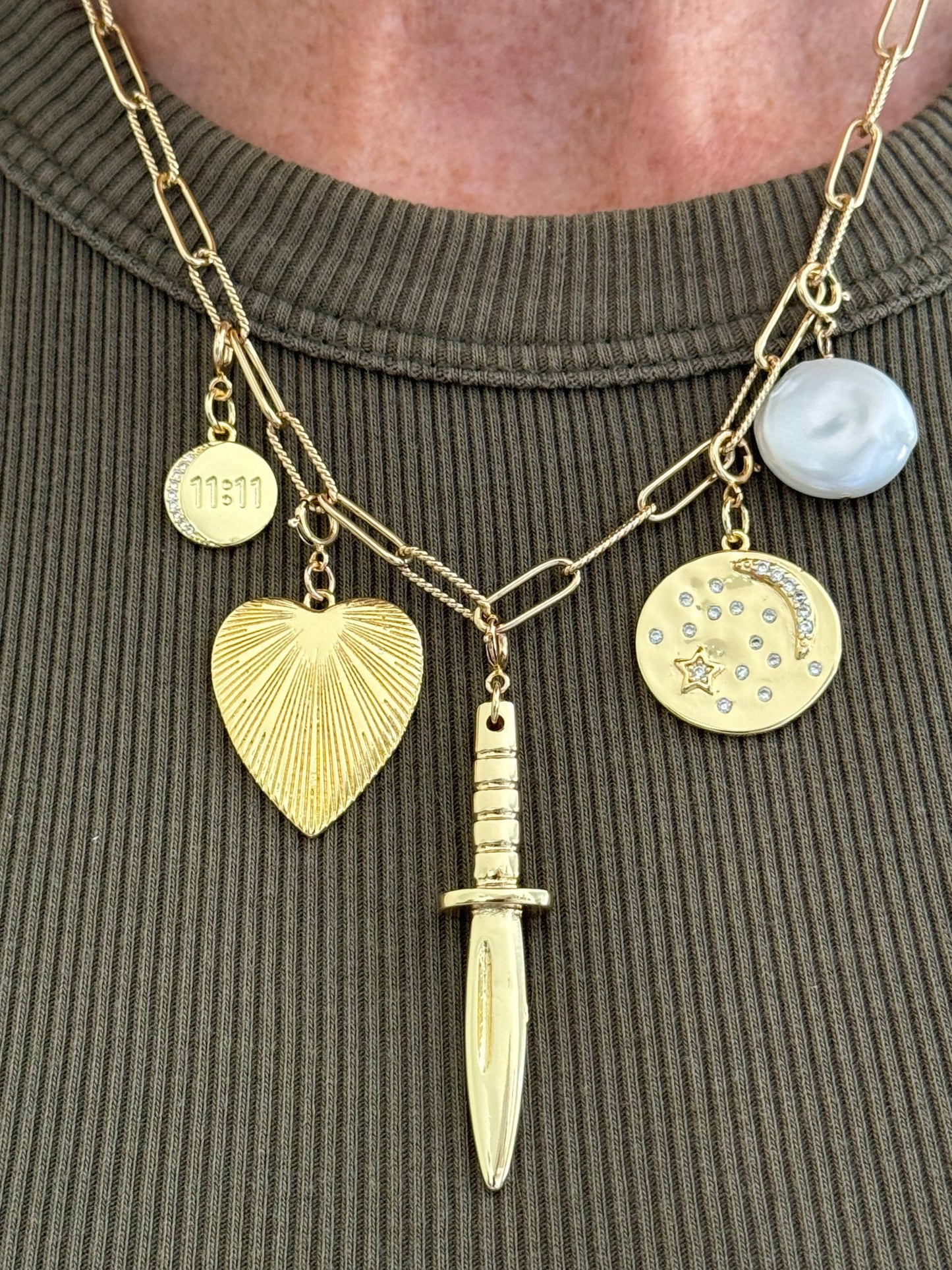 Moon and Stars Charm