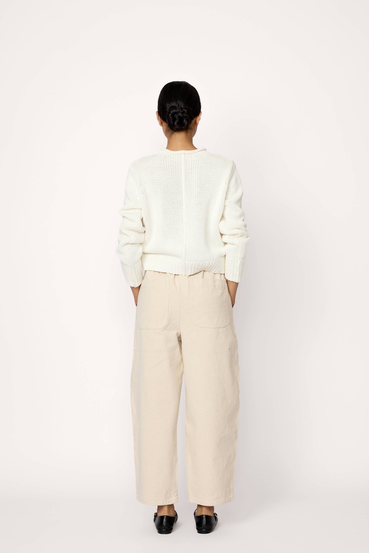 Barrel Leg Denim - Ivory
