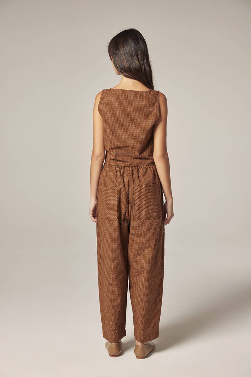 Plaid Drawstring Pants