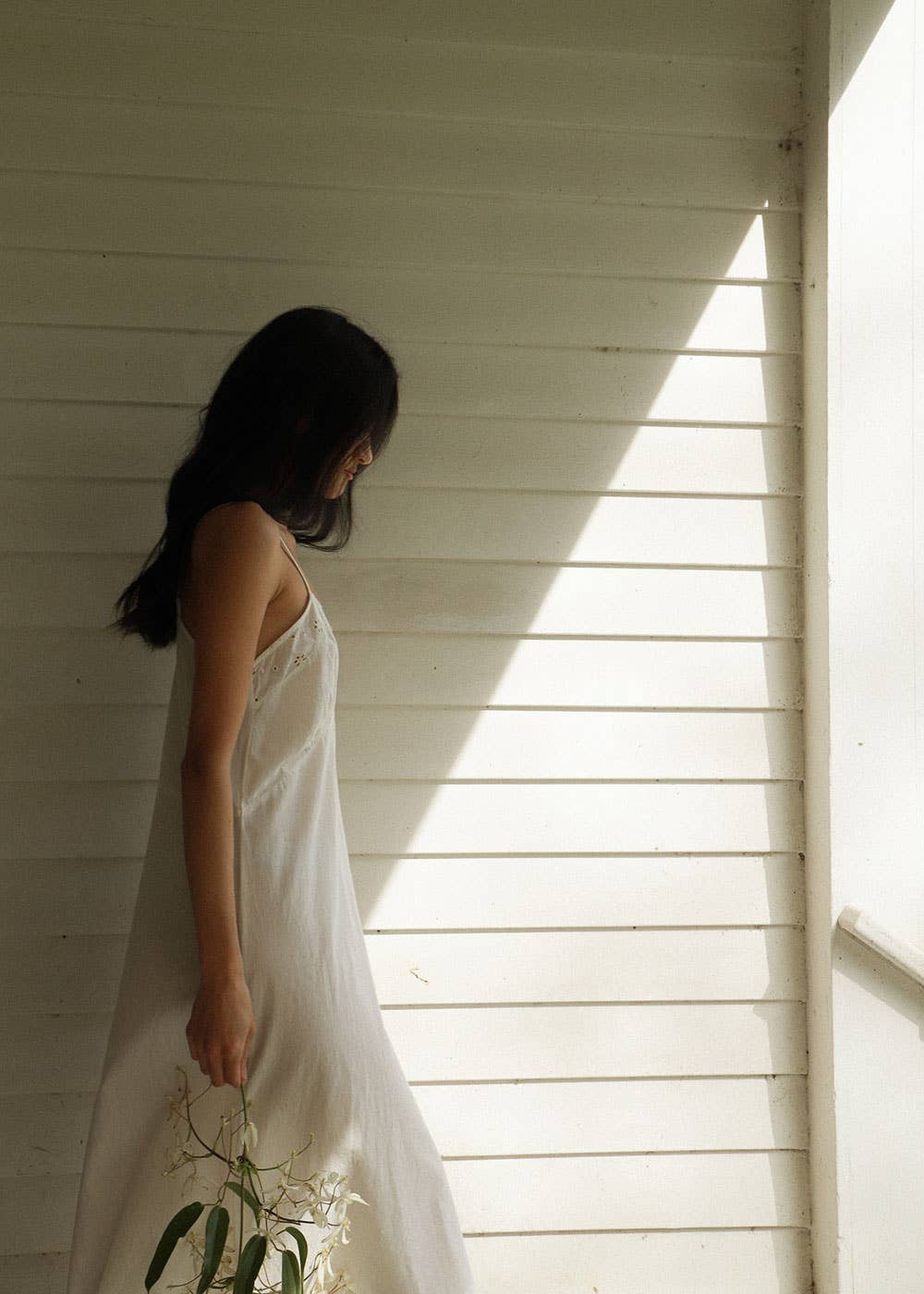 40s Inspired White Cotton Slip - Loumarin Slip