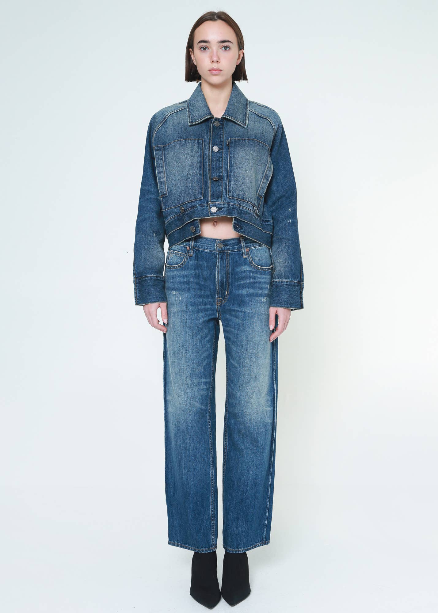 Miley Straight Jeans - French Outseam Detail