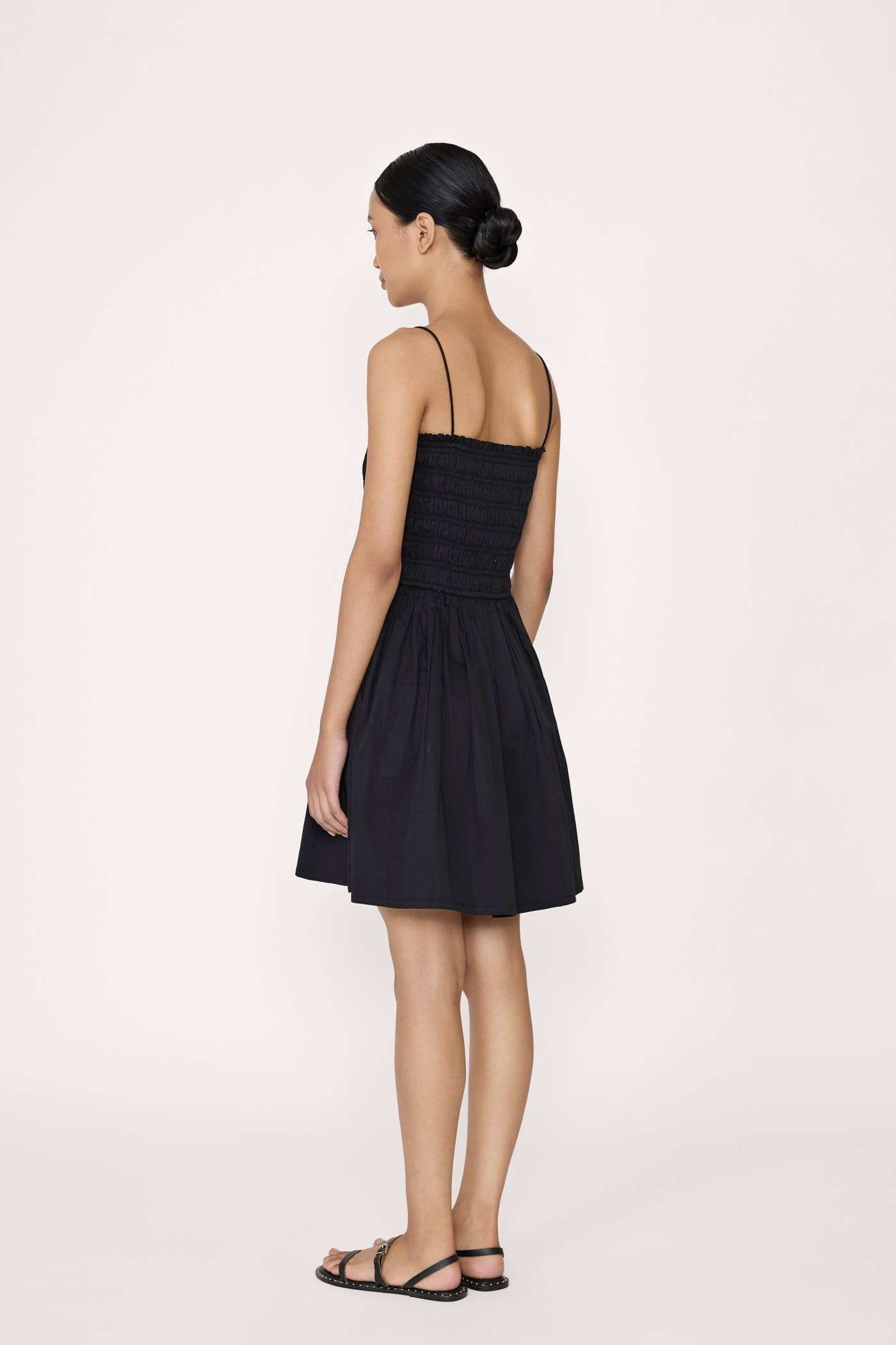 Strappy Bodice Mini Dress - Black