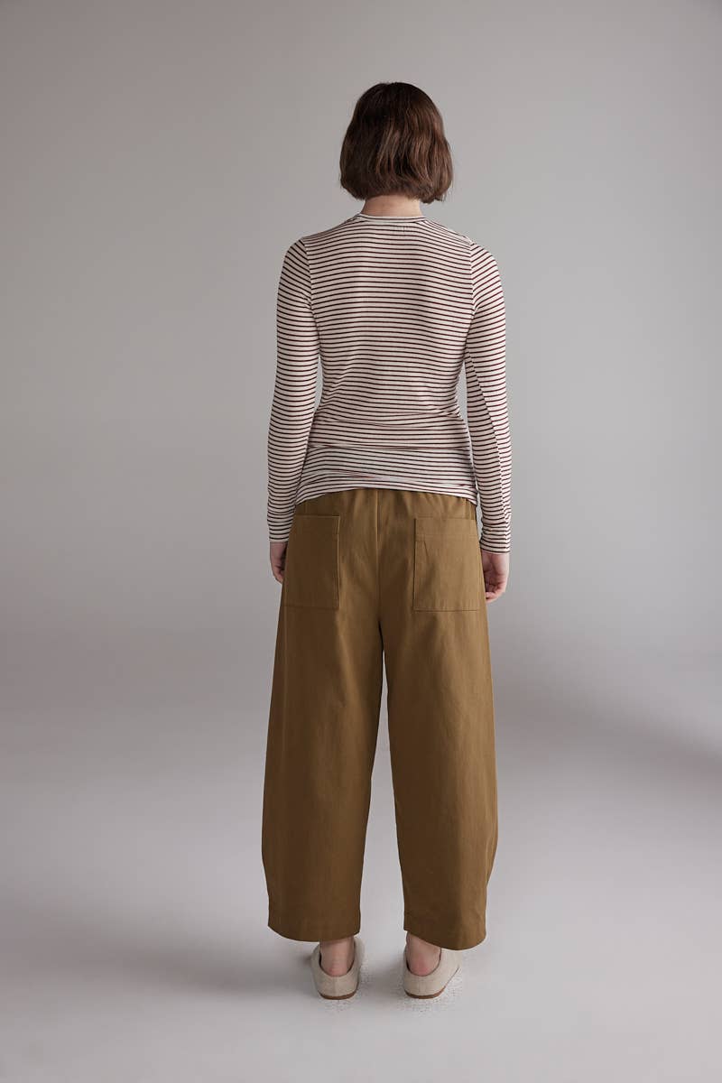 Lightweight Wool Blend Striped Knit / Top by Amente