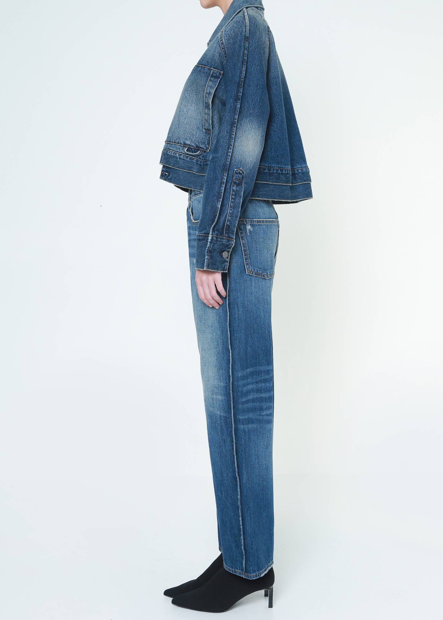 Miley Straight Jeans - French Outseam Detail