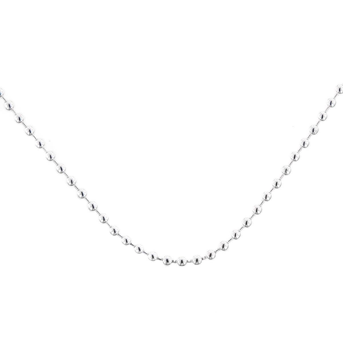 925 silver genuine italian sterling ball chain necklace, 16-30"