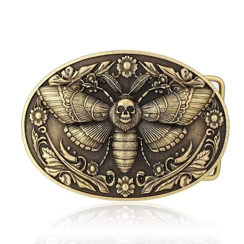 BRONE OVAL Mothman Belt Buckle 1822BNZ