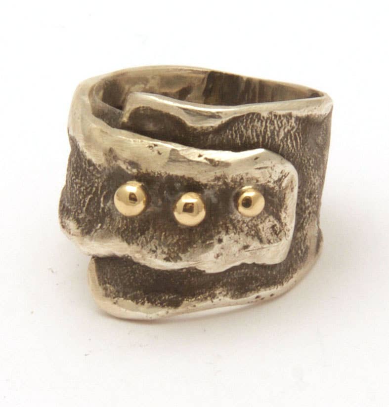 Retic Band/Stacked Rings - With 14k Gold Filled Accents