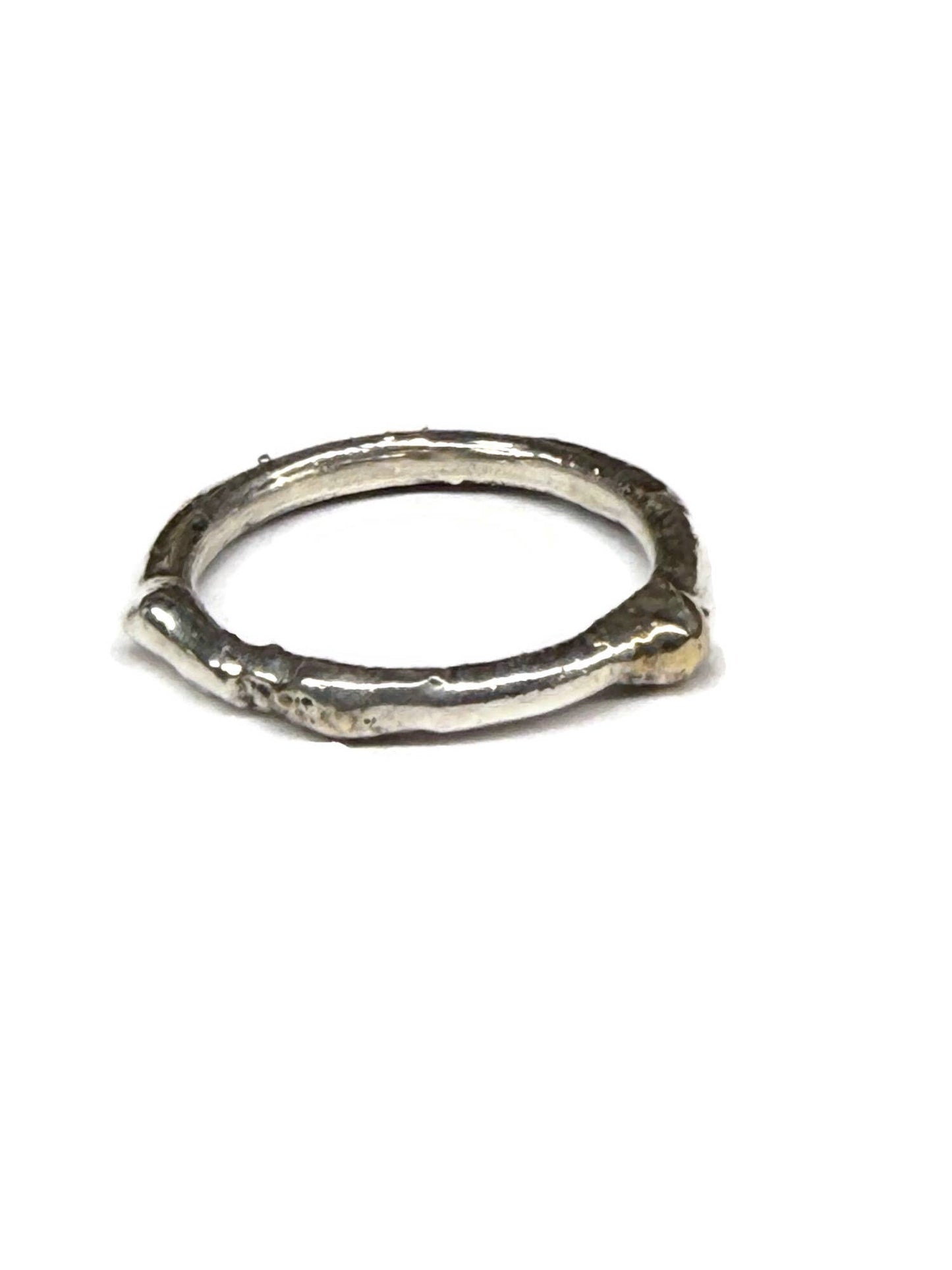 3 Stacking rings reticulated with 14k alloy gold