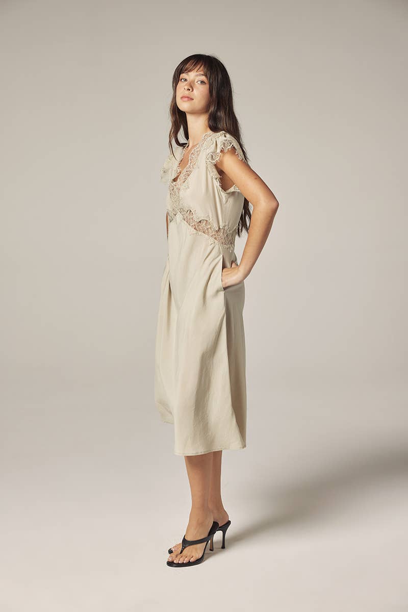 Laced bias dress
