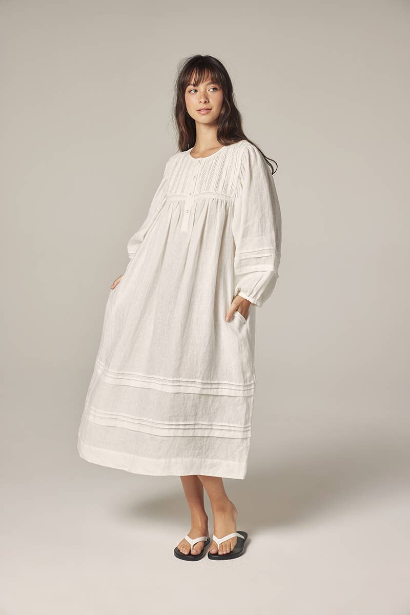 Laced linen dress