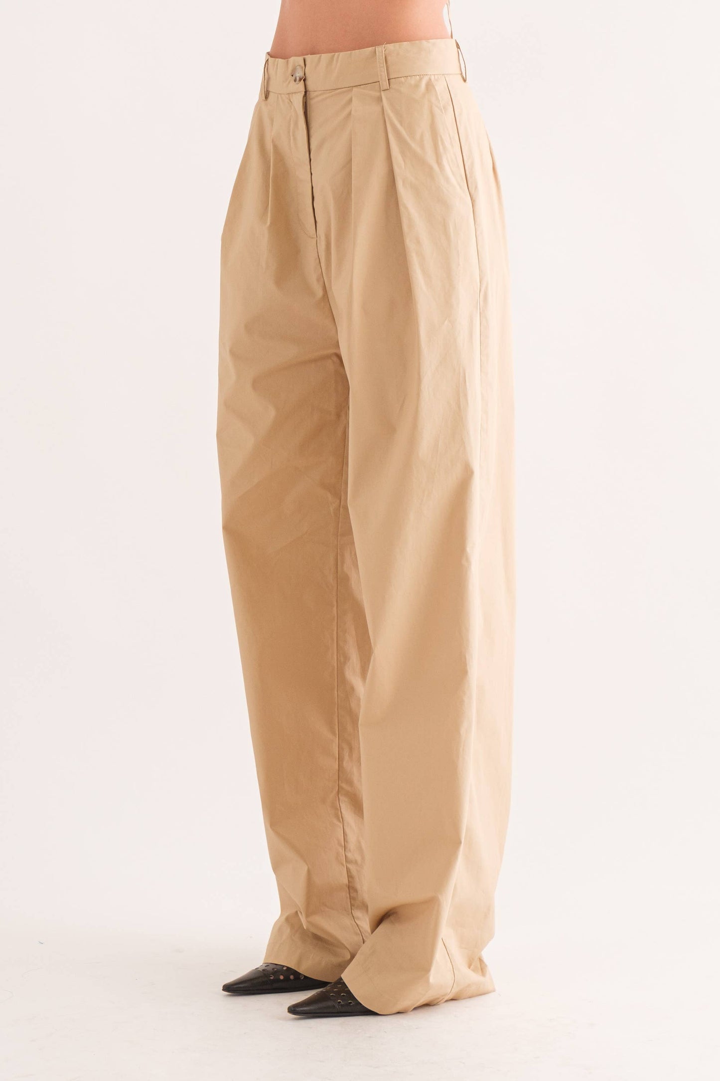 Alexa High Waist Poplin Trousers