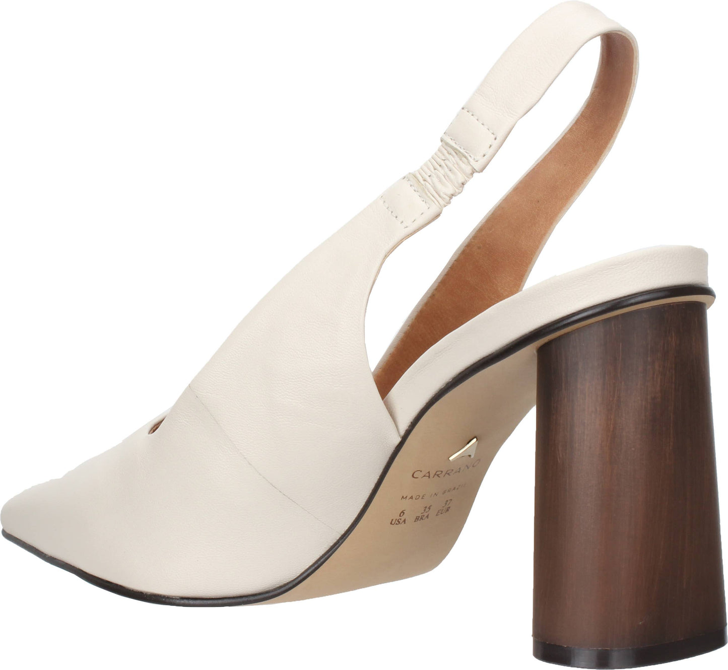 Genesis Leather Slingback Wooden Heel