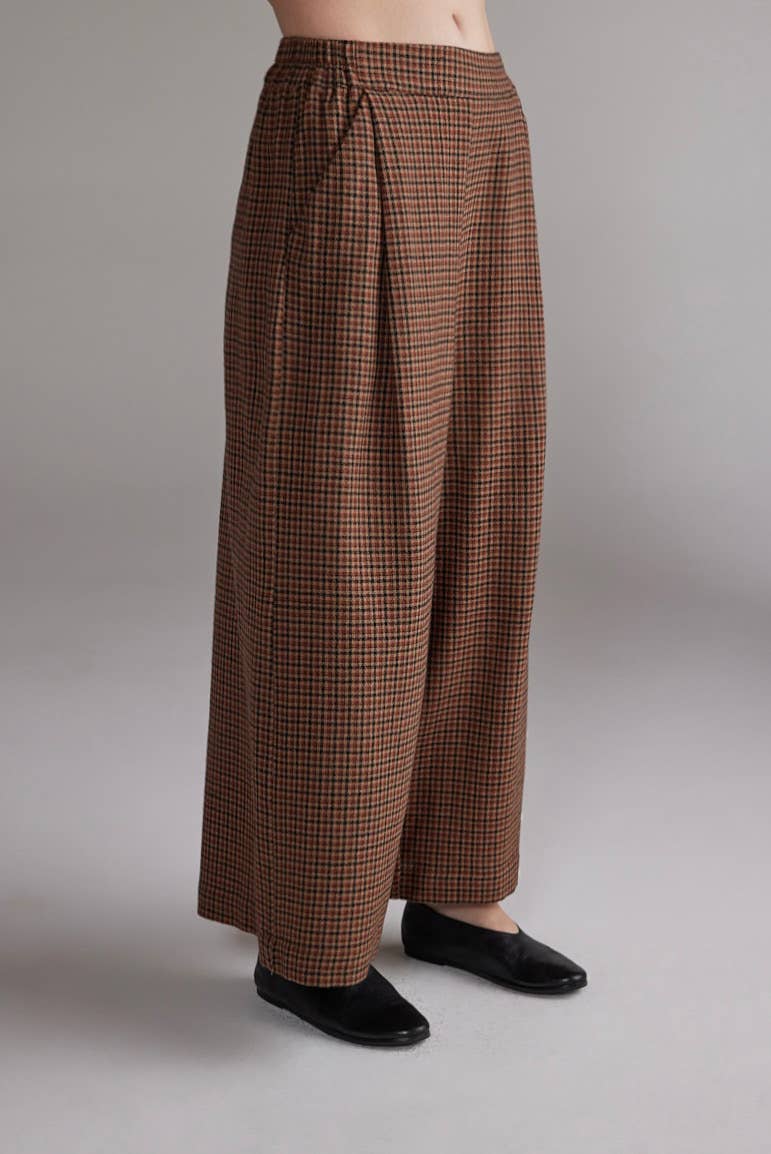 Wool Plaid Pants
