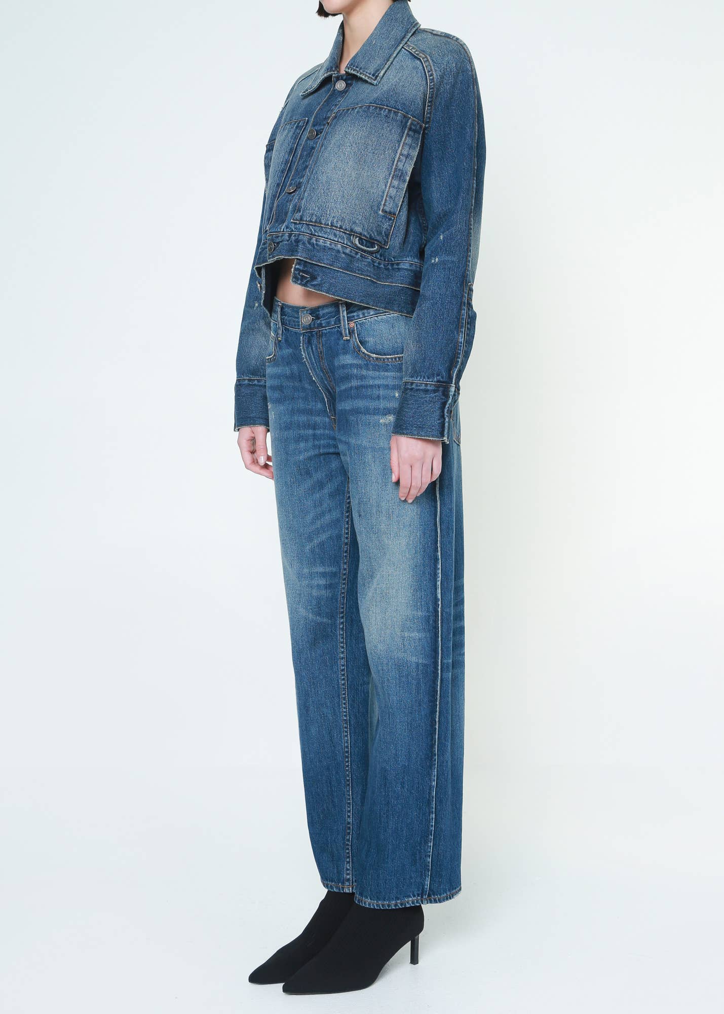 Miley Straight Jeans - French Outseam Detail