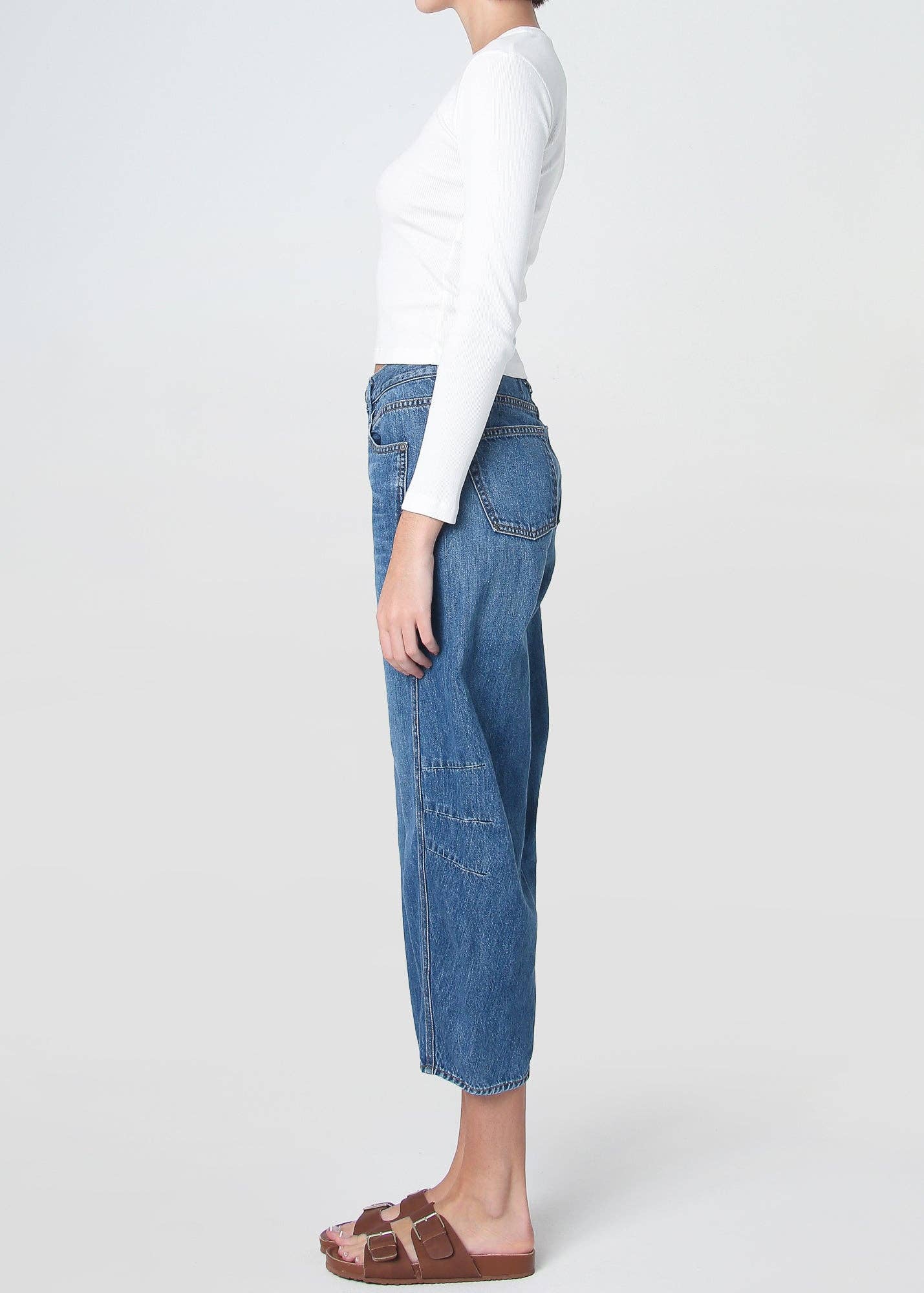 Ava Flutter Slung Fit Jeans - Pomona