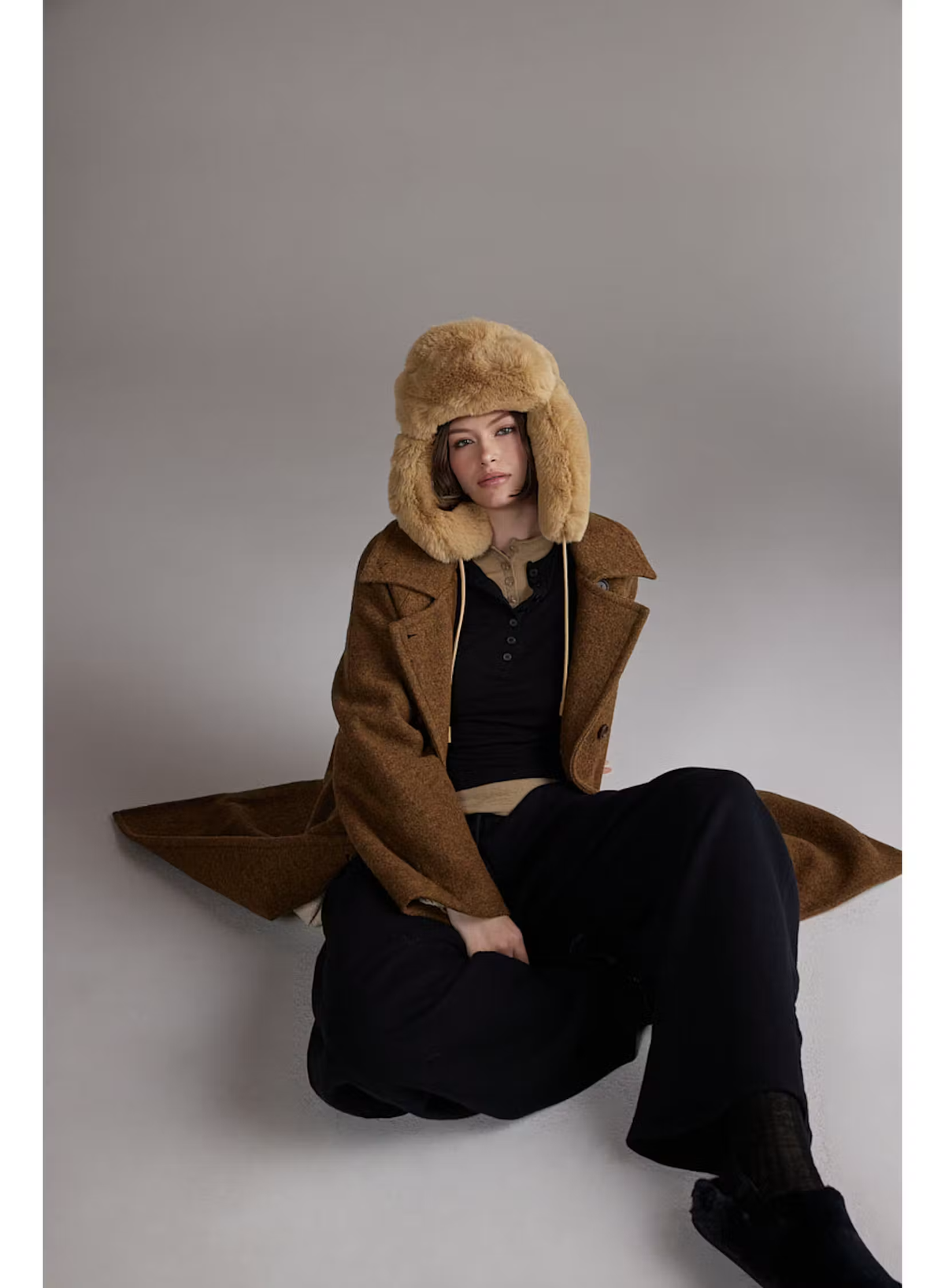 Wool Double-Breasted Coat