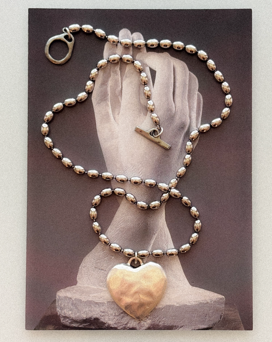 The Amara Heart Necklace-Silver