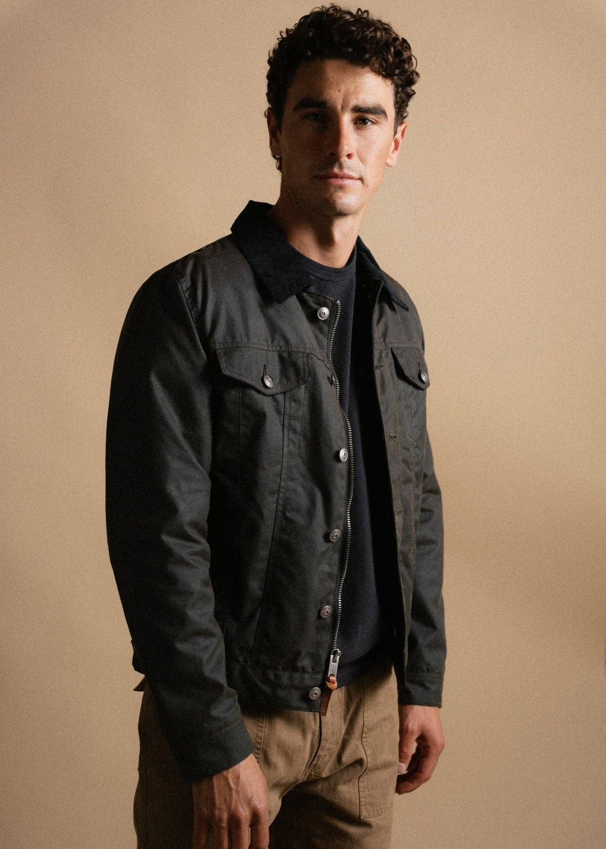 Scout Jacket - Charcoal Waxed Canvas