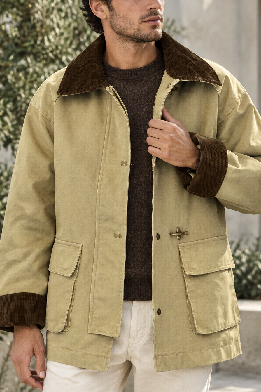 Corduroy Collar Utility Jacket