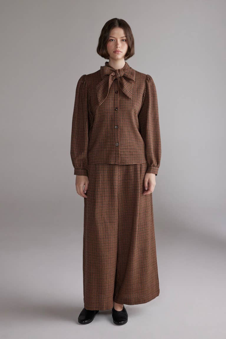 Wool Plaid Pants