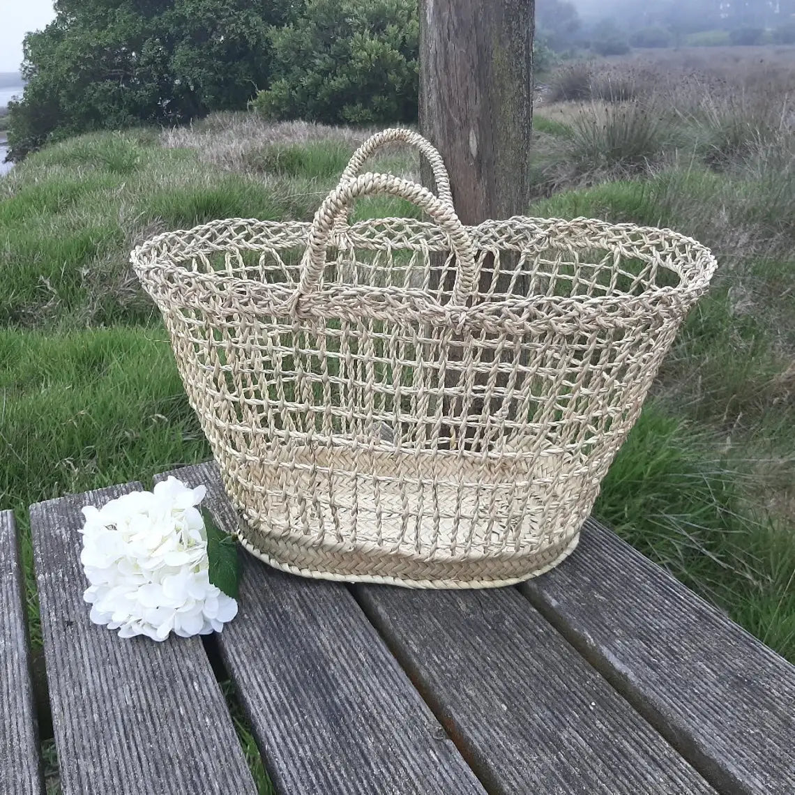 Flowers Straw Bag, Shopping Basket, Beach Bag, Boho Bag