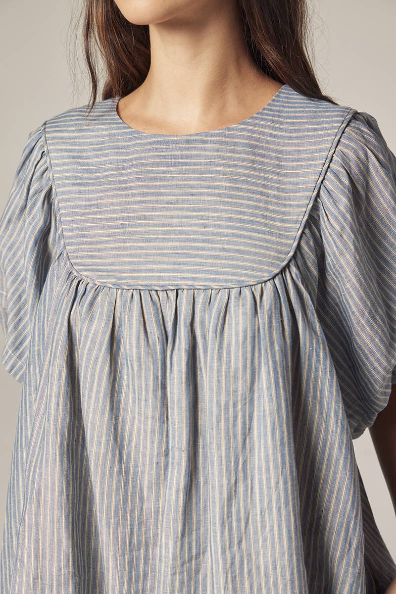 Yoke stripe dress