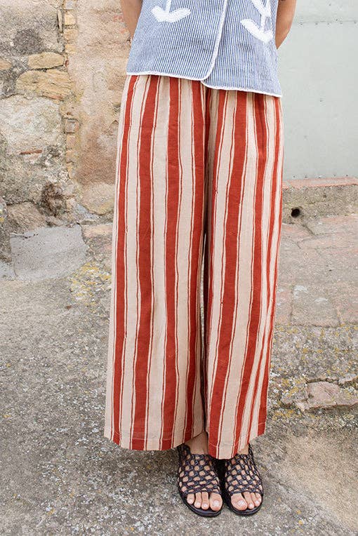 Zebra Stroll Pants – Red Stripes