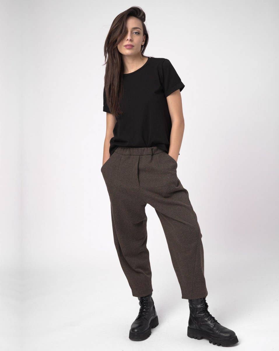 Elastic Seamed Cotton Pant