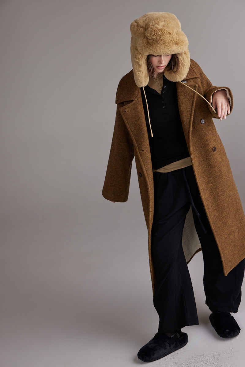 Wool Double-Breasted Coat
