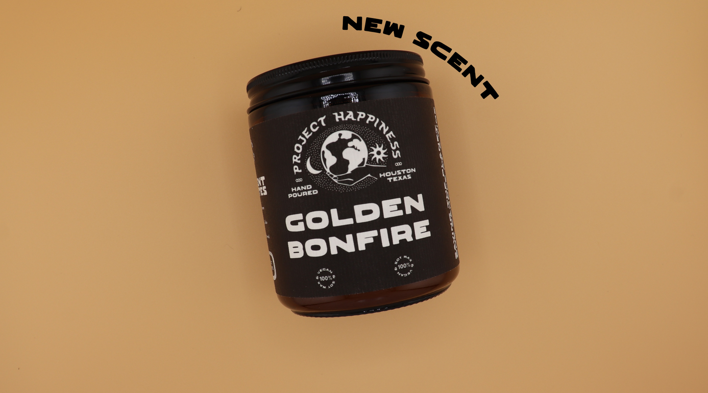 Golden Bonfire Soy Candle - 8oz | Fall Scent