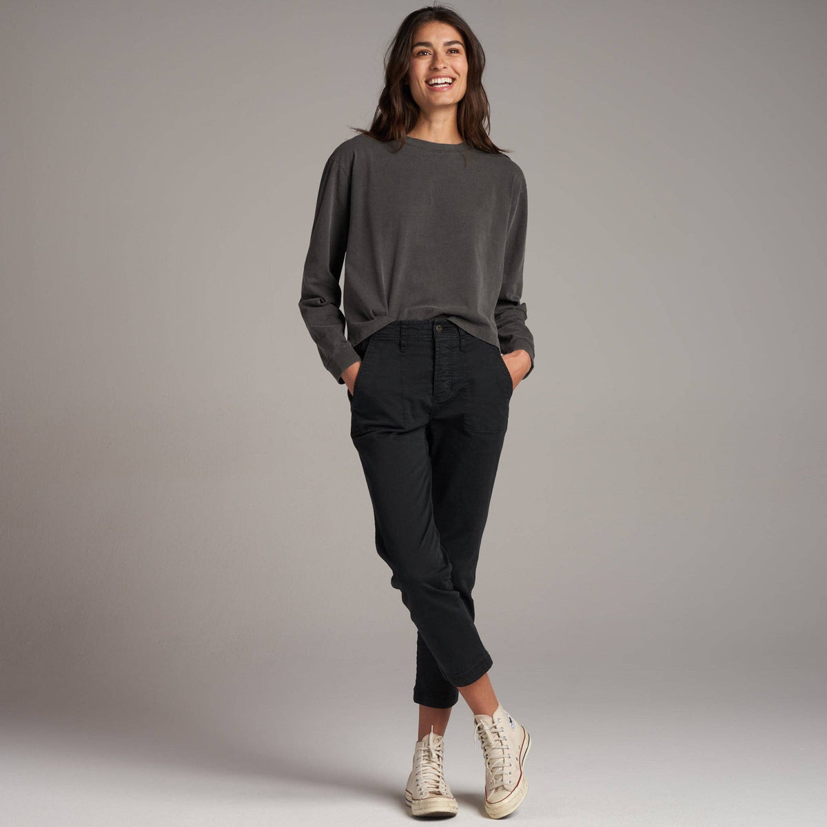 Reagan Long Sleeve Boyfriend Tee