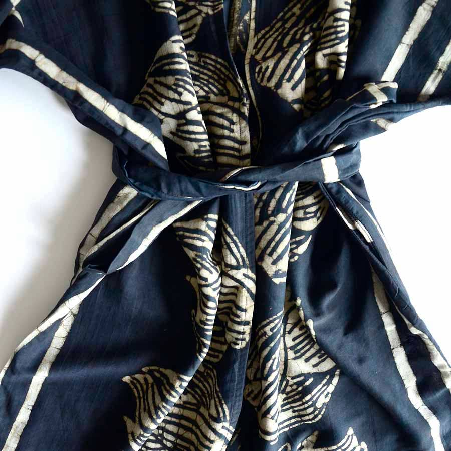 Black Coverup Lounge Kimono Robe Dress | Jungle