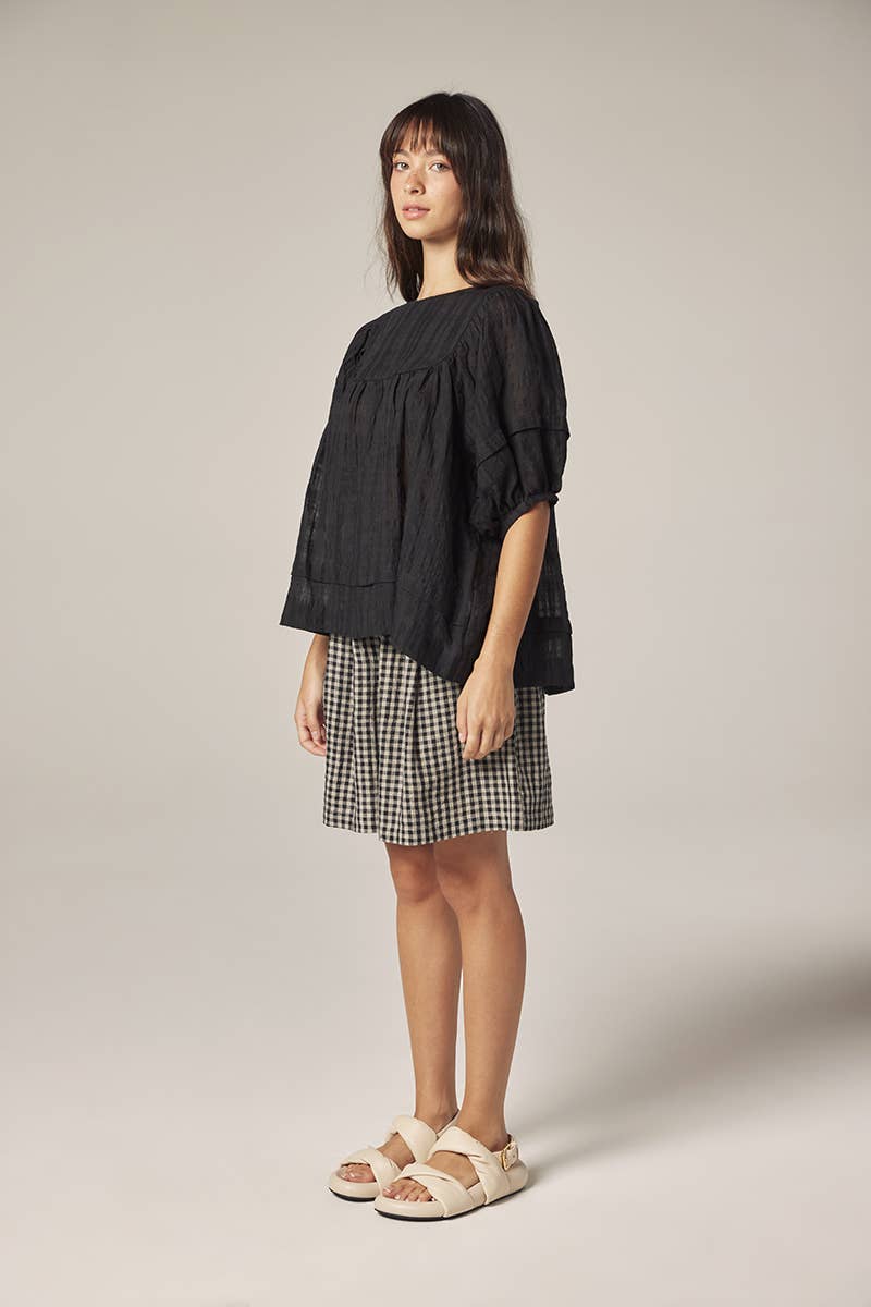 Romantic Puff sleeve yoke top