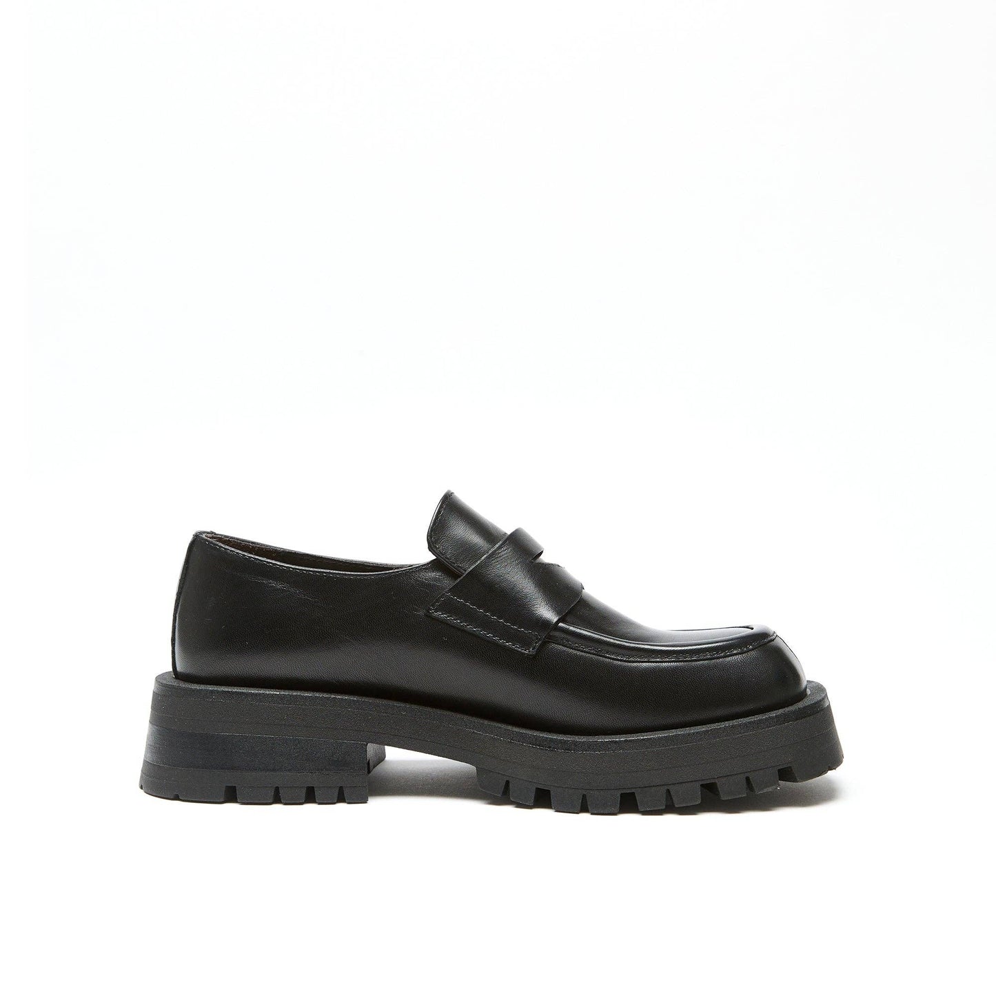 Black loafer for women. Made in Italy