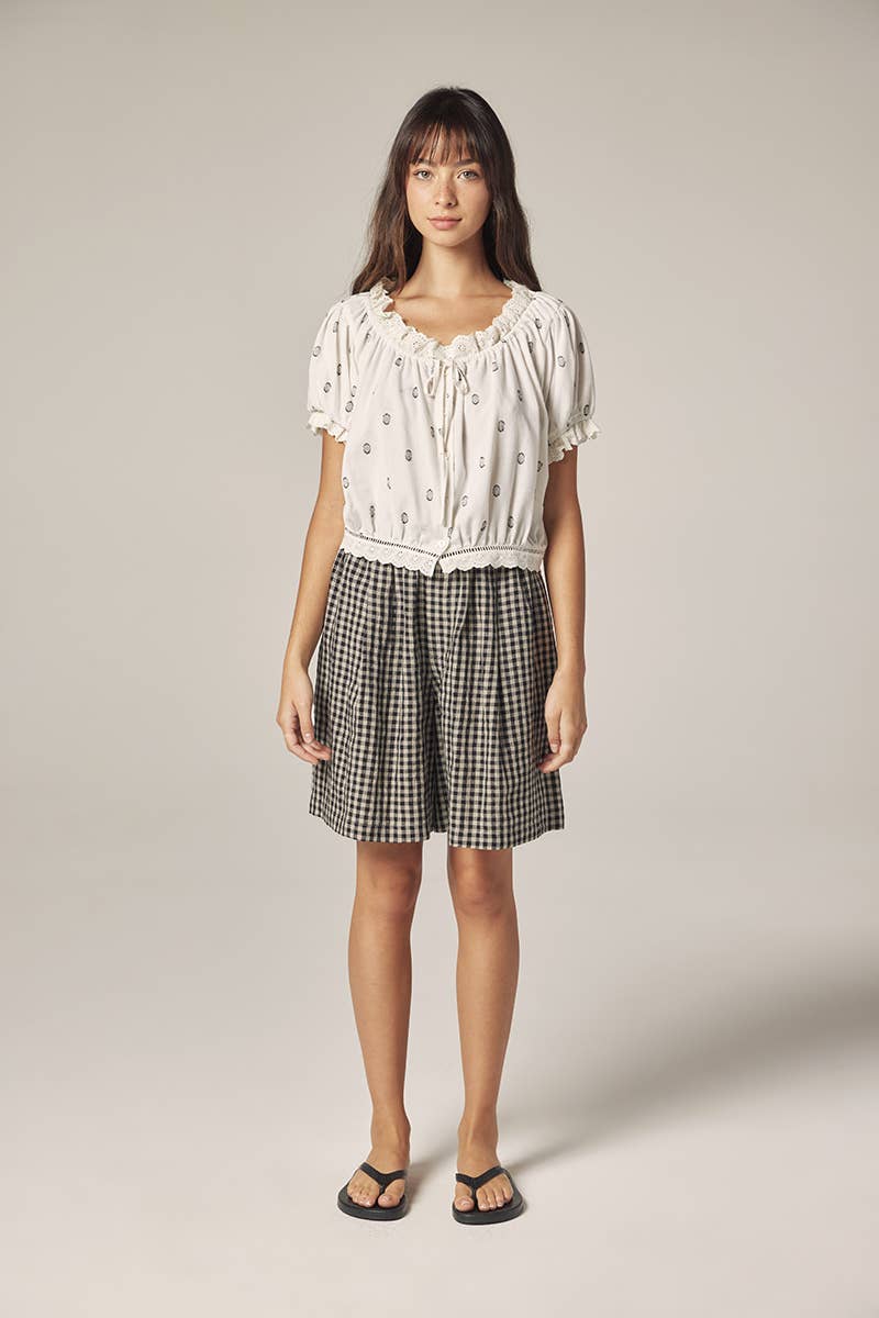 Gingham Easy Shorts