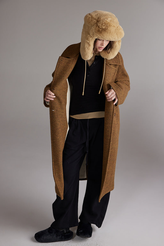 Wool Double-Breasted Coat
