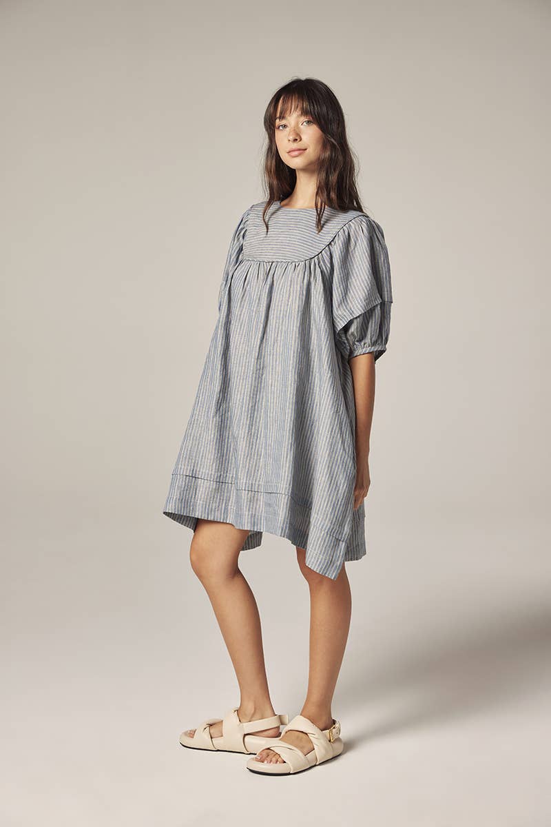 Yoke stripe dress