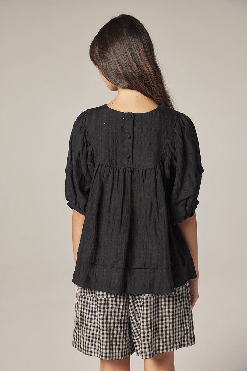 Romantic Puff sleeve yoke top