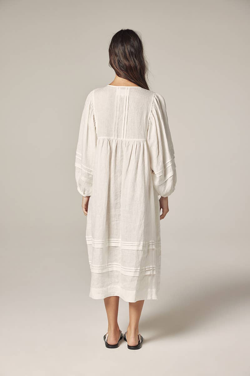 Laced linen dress
